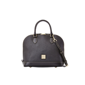 Pebble Grain Zip Zip Satchel