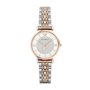 Ladies Retro Two-Tone Watch White Crystal Dial