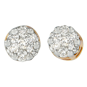 14k Yellow Gold 1/2ct TDW Round Cut Diamond Earrings (H-I,SI2-I1)