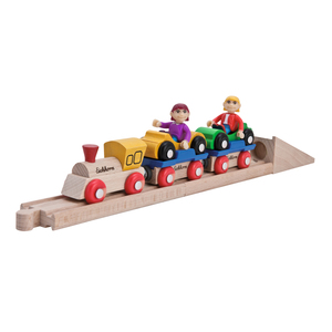 Eichhorn 10 Piece Wooden Car Shuttle Train Set