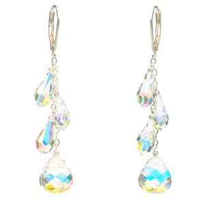 Lita Sterling Silver Swarovski Crystal Teardrops Earrings