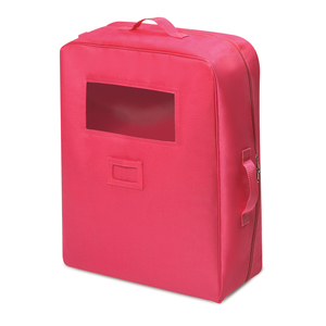 Badger Basket Double Doll Travel Case with Bunk Bed and Bedding - Dark Pink