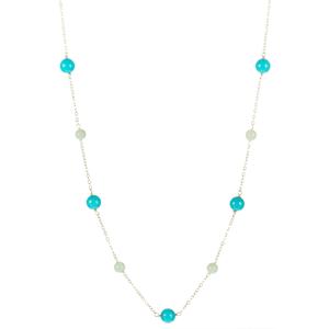 Lita Sea Amazonite and Howlite Station Chain Necklace,17"