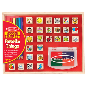 Melissa & Doug Wooden Favorite Things Stamp Set