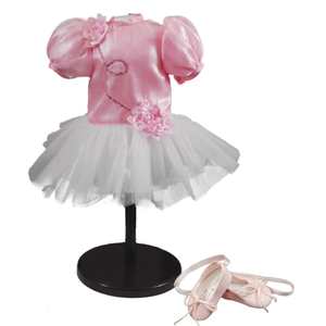 The Queen's Treasures Pink Petal Tutu Doll Ballet Dress Complete with a Pair of Ballet Shoes, Clothes & Accessories for 18 Inch Girl Dolls