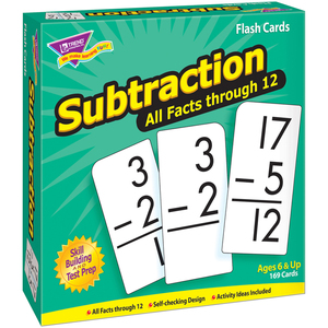 TREND Enterprises, Inc. Flash Cards All Facts 169/Box 0-12 Subtraction