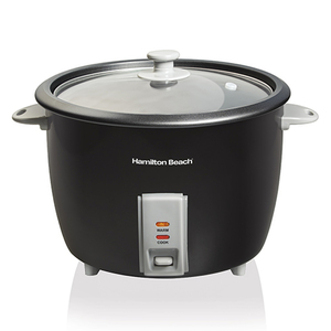 30-Cup Rice Cooker & Food Steamer Black