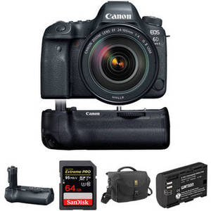 EOS 6D Mark II DSLR Camera with 24-105mm f/4L II Lens and Accessory Kit