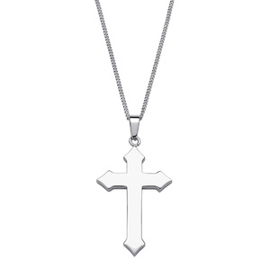 Stainless Steel Polished Cross Necklace