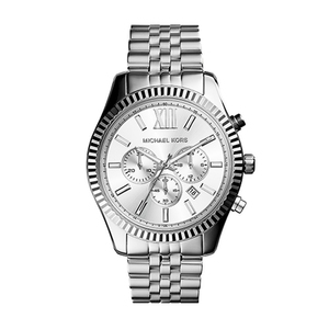 Mens Lexington Silver-Tone Watch Silver Dial