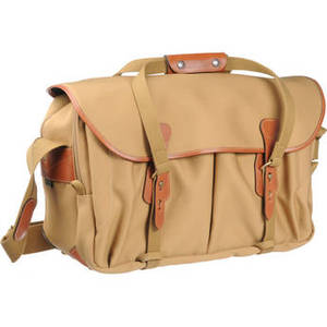 555 Shoulder Bag (Khaki Canvas with Tan Leather Trim and Brass Fittings)