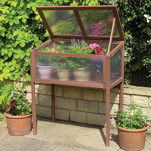 Raised Wooden Cold Frame Greenhouse