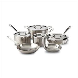 d5 Brushed Stainless 10-Piece Cookware Set