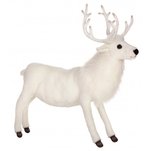 hansa White Reindeer Plush