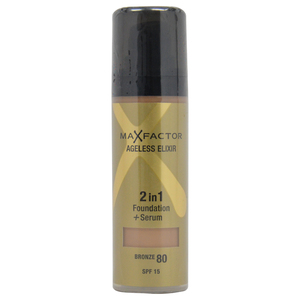 Max Factor Ageless Elixir 2in1 Foundation + Serum SPF 15 - # 80 Bronze by  for Women - 30 ml Foundation + Serum