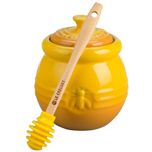 Stoneware 16 Oz. Honey Pot with Silicone Dipper