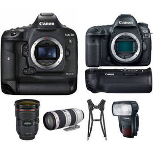EOS-1D X Mark II and EOS 5D Mark IV DSLRs with Two Lenses Photojournalism Kit