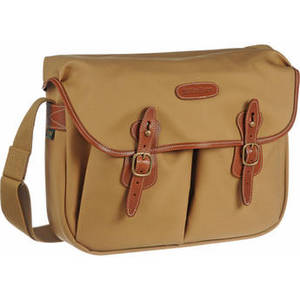 Hadley Large Canvas Shoulder Bag (Khaki with Tan Leather Trim)