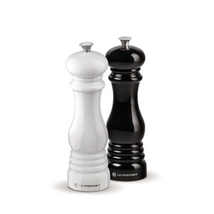 Salt and Pepper Mill Set Black and White
