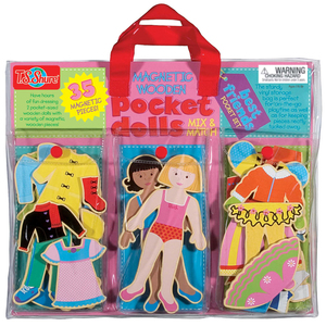 TS Shure Pocket Dolls Best Friends Wooden Magnetic Dress Up Dolls