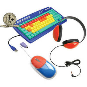 Kids Computer Package - USB Keyboard, Mouse, and Headphones
