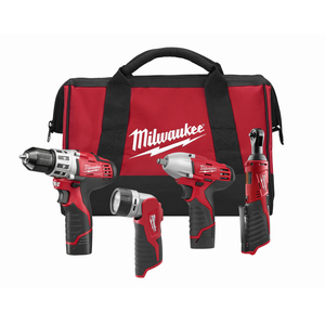M12 Cordless Lithium-Ion 4 Tool Combo Kit