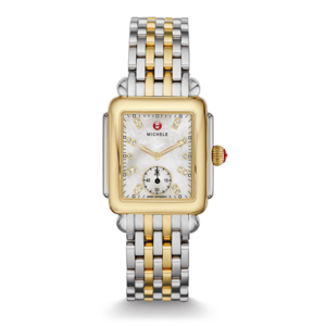 Michele Deco 16 Two-Tone, Diamond Dial on Two-Tone Bracelet Watch