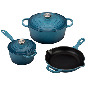5pc Cast Iron Cookware Set Marine