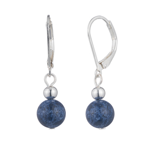 Lapis Bead Drop Earrings