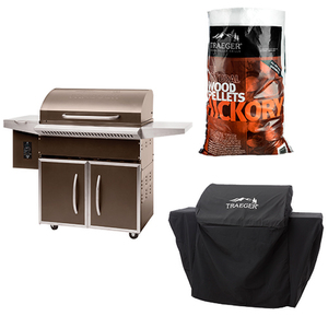 Bronze Select Pro Pellet Grill w/ Hardwood Pellets & Grill Cover
