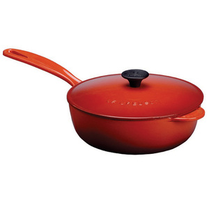 Signature Enameled Cast Iron 3 Qt. Saucier Pan Cherry