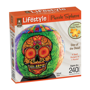 Bepuzzled Lifestyle 3D Puzzle Sphere - Day of the Dead: 240 Pcs