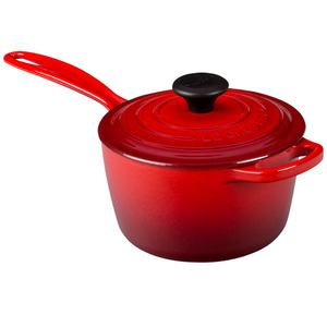Signature Enameled 3.25Qt Cast Iron Saucepan Cherry