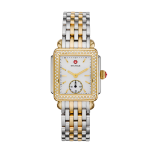 Michele Deco 16 Two Tone Diamond, Two Tone Bracelet Watch