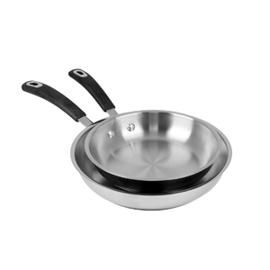 2pc Stainless Steel Fry Pan Set