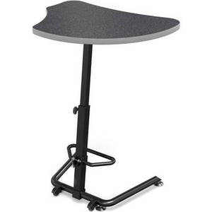 Up-Rite Harmony Height Adjustable Sit/Stand Desk (Graphite Nebula Finish, Platinum Edge)