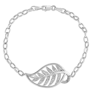 Diamond Leaf Bracelet