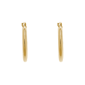 14K Yellow Gold 18mm Click Hoop Earrings