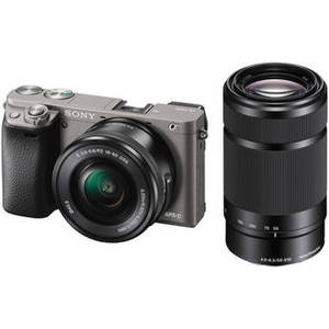 Alpha a6000 Mirrorless Digital Camera with 16-50mm and 55-210mm Lenses Kit (Graphite)