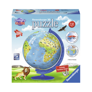 Ravensburger Children's 3D World Globe Puzzle: 180 Pcs