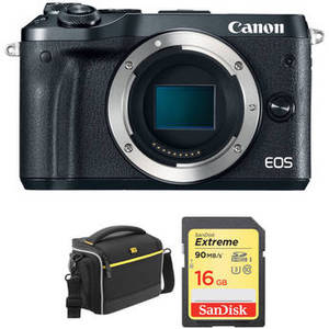 EOS M6 Mirrorless Digital Camera with Accessory Kit (Body Only, Black)