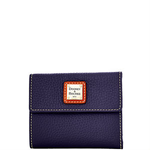 Pebble Grain Small Flap Credit Card Wallet