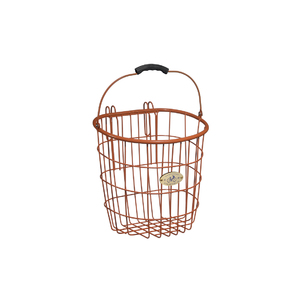 Nantucket Bicycle Basket Co. Surfside Rear Wire Pannier Basket, Orange