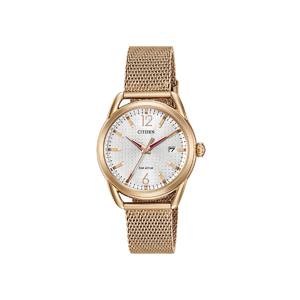 Ladies Eco-Drive LTR Rose Gold Watch Silver-Tone Dial