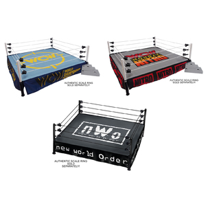 WWE PACKAGE DEAL WCW Classic, Monday Nitro & N.W.O. Ring Skirts & Mats Ringside Exclusive Toy  Wrestling Ring Accessories