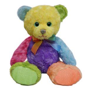 First and Main 7 Inch Rainbow Sherbet Bear