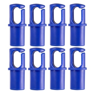 Upper Bounce Universal Trampoline Pole Cap Enclosure Net Hook  Fits for 1&quot; or 1.5&quot; Diameter Pole - set of 8 - Blue