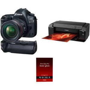 EOS 5D Mark IV with 24-70mm f/4L Lens and Inkjet Printer Kit