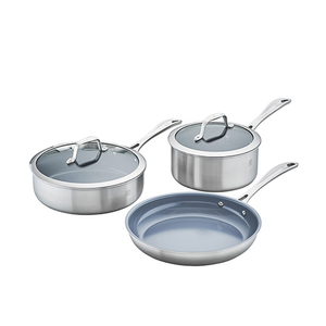 Spirit 3-Ply 5pc Stainless Steel Ceramic Nonstick Cookware Set