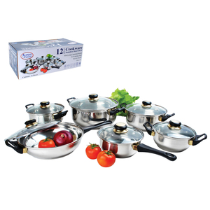 12pc Stainless Steel Cookware Set